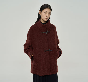 Thickened Wool Tweed Long Coat