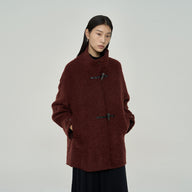 Thickened Wool Tweed Long Coat