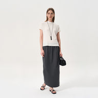Cotton-Feel Cocoon-Shaped 3D Flower Bud Skirt