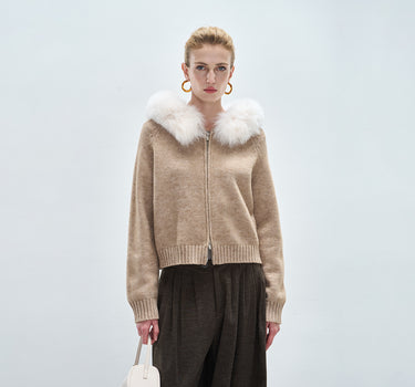 Cozy Plush Hooded Zip-Up Autumn Jacket