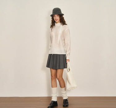 Color-Block Waist Mini Skirt