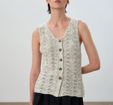 V-Neck Breathable Knit Top for Women