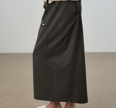 Textured Slimming High-Waist Skirt