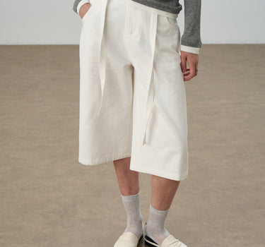 Minimalist Cotton Wide-Leg Pants for Autumn