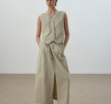 Breathable Summer Two-Piece Linen Look Set