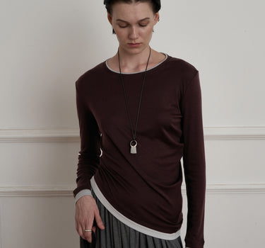 Asymmetric Hem Wool Blouse for Effortless Fall Style