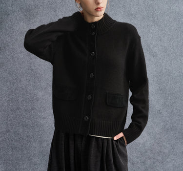 Cozy Wool-Blend Knit Jacket for Fall & Winter