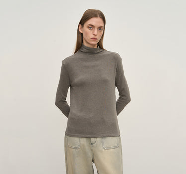 Soft Silk-Blend Layering Top for Fall/Winter