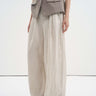 Linen Blend Textured Pleated Wide-Leg Pants