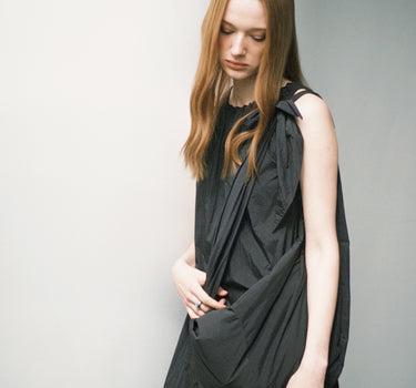 Lightweight Sleeveless Dress with Drawstring Detail