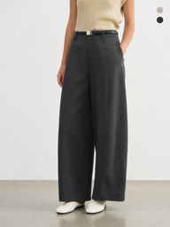 Belted Lyocell Cotton Pants