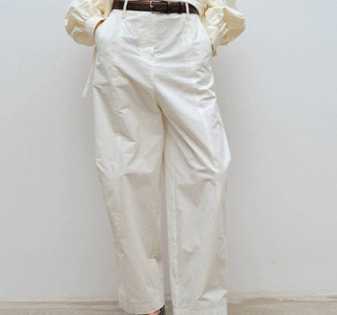 Structured Cotton Casual Pants | Sharp & Comfortable