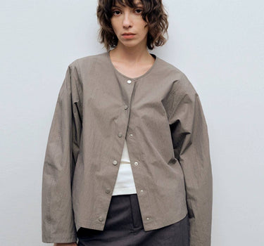 Versatile Polyester-Cotton Blend Casual Jacket for Every Season