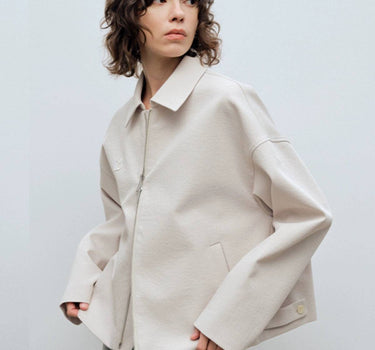 Simple Standing Collar Casual Jacket | Sleek & Versatile