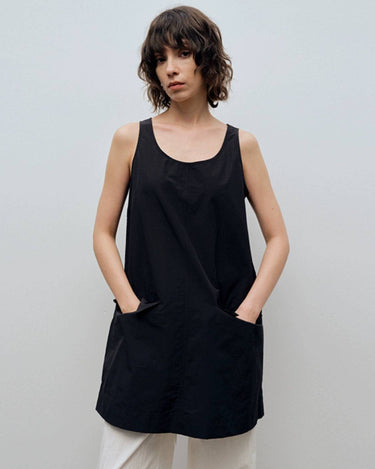 Round Neck Wide Straps Long Vest for Everyday Wear