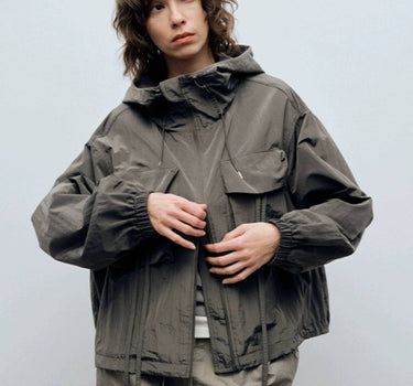 Versatile Drawstring Hooded Jacket for Everyday Wear