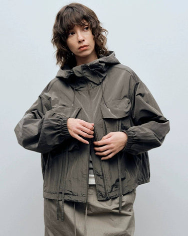 Versatile Drawstring Hooded Jacket for Everyday Wear