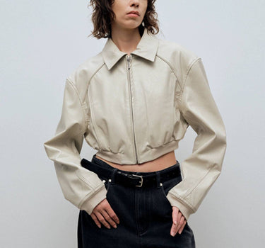 Vintage Lapel Short Leather Jacket: Timeless Style, Modern Edge