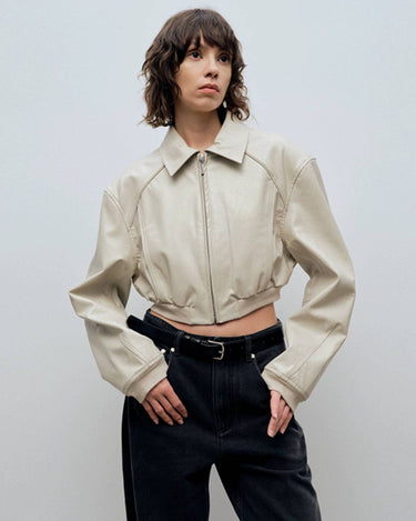 Vintage Lapel Short Leather Jacket: Timeless Style, Modern Edge