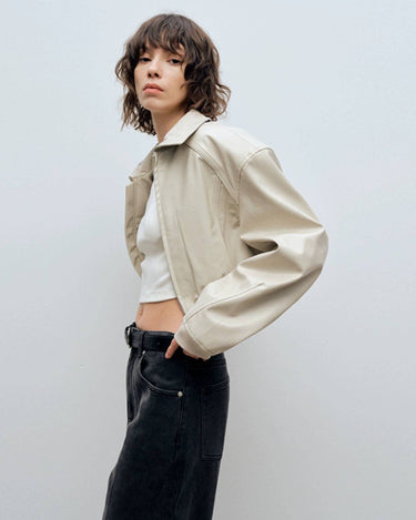 Vintage Lapel Short Leather Jacket: Timeless Style, Modern Edge