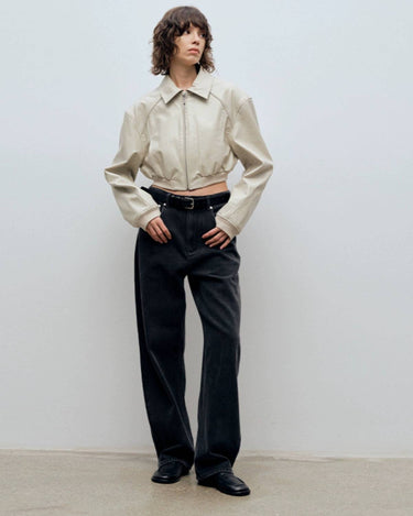 Vintage Lapel Short Leather Jacket: Timeless Style, Modern Edge