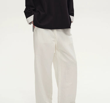 Timeless Comfort: Washed and Dyed Linen-Cotton Pants