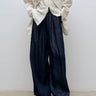 Imitation Denim Wide Waist Pants | Stylish & Comfortable