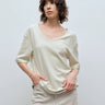 Refreshing Solid Color U-Neck T-Shirt for Casual Wear