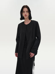 Glossy Twill Wool Jacket | Luxurious & Durable