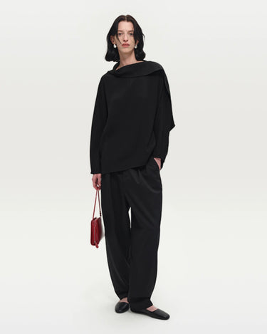Worsted Wool Pleated Pants | Classic & Refined
