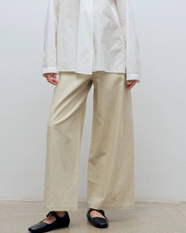 Stylish and Comfortable Ramie-Cotton Straight Pants