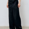 Narrow Side Elastic Waist Straight-Leg Pants