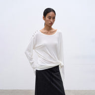 Stylish Tie-Waist Long-Sleeve T-Shirt for Women