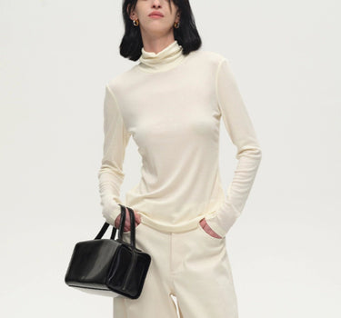 Airy Tencel Wool Turtleneck | Lightweight & Cozy