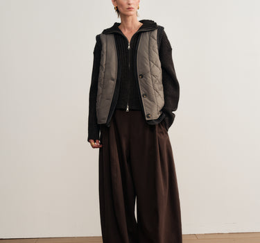 Two-Piece-Style Quilted Down Vest